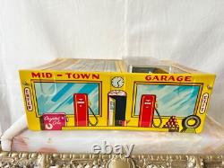 Vintage 1950's Marx Minit Car Wash Tin Litho Toy With Original Box (Incomplete)