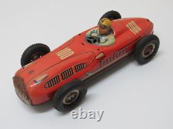 Vintage 1950's West Germany 13 Niedermeier Taifun Tin Friction Race Car Racer