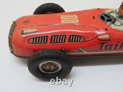 Vintage 1950's West Germany 13 Niedermeier Taifun Tin Friction Race Car Racer