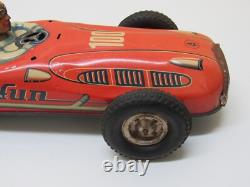 Vintage 1950's West Germany 13 Niedermeier Taifun Tin Friction Race Car Racer