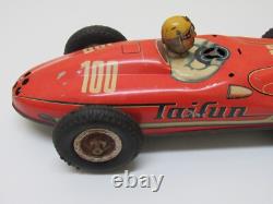 Vintage 1950's West Germany 13 Niedermeier Taifun Tin Friction Race Car Racer