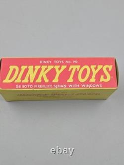 Vintage 1950s Dinky Toys #192 De soto Fireflite Sedan With The Original Box Made