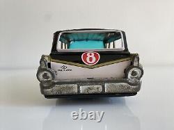 Vintage 1950s EMERGENCY FORD STATION WAGON Friction Toy Car Y Japan 9.5