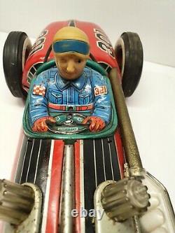 Vintage 1950s MASUDAYA Modern Toys MT Japan Tin Litho #301 Champion Race Car