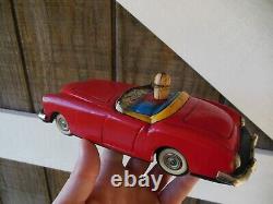 Vintage 1950s Marx Linemar Olive Oyl Popeye Friction Roadster Tin Toy Car Rare