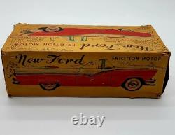 Vintage 1950s New Ford Friction Moter Toy Car By Haji (Japan)