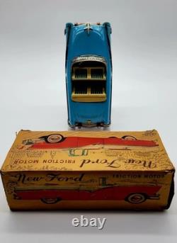 Vintage 1950s New Ford Friction Moter Toy Car By Haji (Japan)