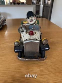Vintage 1950s Nomura Police Car No. 5 Battery Tin Toy. Made in Japan