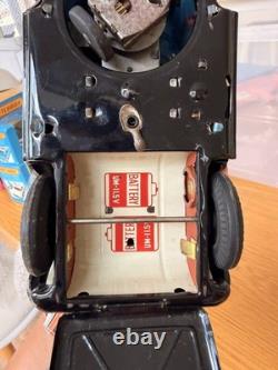 Vintage 1950s Nomura Police Car No. 5 Battery Tin Toy. Made in Japan