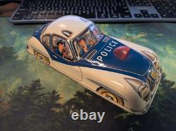 Vintage 1950s Philipp Niedermeier PN-300 Tin Litho Police Car West Germany