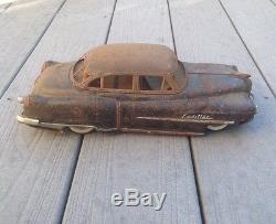 Vintage 1951 Marusan Tin Toy Car Pressed Steel Cadillac for Restoration or Parts