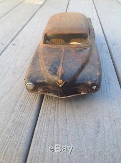 Vintage 1951 Marusan Tin Toy Car Pressed Steel Cadillac for Restoration or Parts