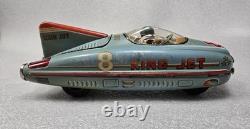 Vintage 1954 Tin Friction King Jet 8 Racer Space Car TKK Japan Rare