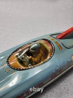 Vintage 1954 Tin Friction King Jet 8 Racer Space Car TKK Japan Rare