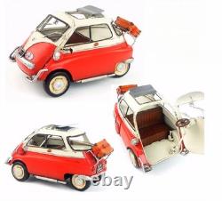 Vintage 1957 BMW Isetta Car Model Ornaments Handmade Collectible Vehicle Toys