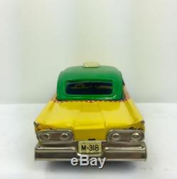 Vintage 1960 Tin LithoTaxi CAB Friction Tin Toy Car SSS JAPAN Cragstan