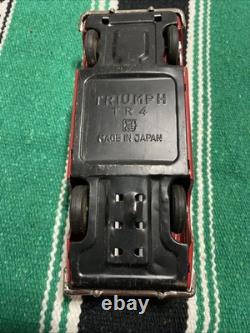 Vintage 1960 Triumph TR4 Tin Friction Car Made In Japan