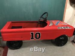 Vintage 1960's AMF The Dukes Of Hazzard General Lee Rebel Pedal Car