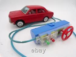 Vintage 1960's Bandai Japan Remote Control Nissan Bluebird Tin Plastic Car NMIB