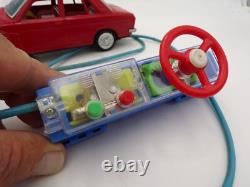 Vintage 1960's Bandai Japan Remote Control Nissan Bluebird Tin Plastic Car NMIB