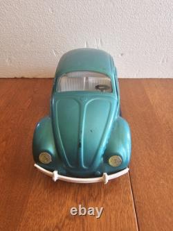 Vintage 1960's Mini Tonka Toys Teal Green VW Volkswagen Beetle Car Original