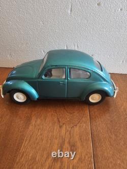 Vintage 1960's Mini Tonka Toys Teal Green VW Volkswagen Beetle Car Original
