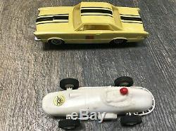Vintage 1960s Aurora 1/32 scale GTO slot car road racing set