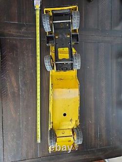 Vintage 1960s Mighty Tonka Car Carrier in Yellow, Great piece for restoration