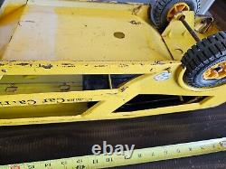 Vintage 1960s Mighty Tonka Car Carrier in Yellow, Great piece for restoration