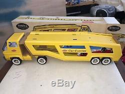 Vintage 1960s Mighty Tonka Pressed Steel Car Carrier #2850 Complete MIB NOS