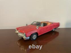 Vintage 1960s Tin Cadillac Convertible Toy Car Korea Battery Operated Works