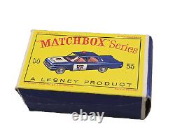 Vintage 1963 Lesney Matchbox No. 55-B Police Patrol Vintage with Orig Box, Exc Con