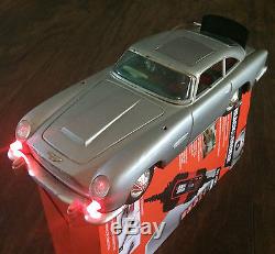 Vintage 1965 Gilbert James Bond 007 Aston Martin battery car tin original box