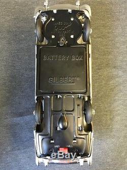 Vintage 1965 James Bond Aston-Martin Gilbert Tin Battery Op Car WithBox