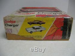 Vintage 1967 Eldon 1/32 Slot Car Dodge Charger Road Race Track Set, Complete