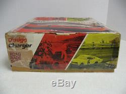 Vintage 1967 Eldon 1/32 Slot Car Dodge Charger Road Race Track Set, Complete