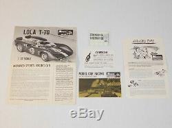 Vintage 1967 Monogram SR3212 Lola T-70 1/32 Scale Model Racing Slot Race Car Kit