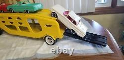 Vintage 1967 Tonka 26 Yellow Car Carrier With3 Correct Cars Shelf I4