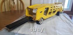 Vintage 1967 Tonka 26 Yellow Car Carrier With3 Correct Cars Shelf I4