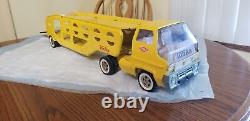 Vintage 1967 Tonka 26 Yellow Car Carrier With3 Correct Cars Shelf I4