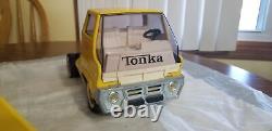 Vintage 1967 Tonka 26 Yellow Car Carrier With3 Correct Cars Shelf I4