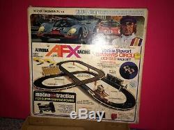 Vintage 1975 Aurora AFX J. Stewart Winners Circle HO Slot Car Lighted Race Set