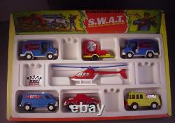 Vintage 1976 Tootsietoy SWAT diecast Vehicles Metal Tootsie Toys in original box