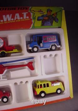 Vintage 1976 Tootsietoy SWAT diecast Vehicles Metal Tootsie Toys in original box