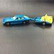 Vintage 1978 Matchbox Superfast Toys Datsun Tp-21 Car Motorcycles Trailer Blue