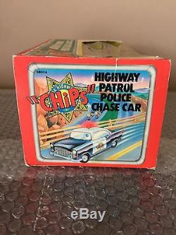 Vintage 1981 Mego 3.75 CHIPS Highway Patrol Police Chase Car/Sarge -Acrylic Case