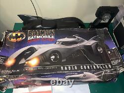 Vintage 1989 RichMan's Toys 110 Scale RC Batman Batmobile Car & Remote Read D