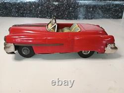 Vintage 50s Japan Litho Tin Friction Cadillac Convertible 7 X 3