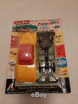 Vintage 60's Tri-Play Toys Stock Car Crashmobile 7 Plastic Exploding Car MOC V