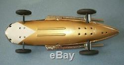 Vintage 60s Bandai Tin Friction Golden Jet Indy 500 Race Car Made in Japan